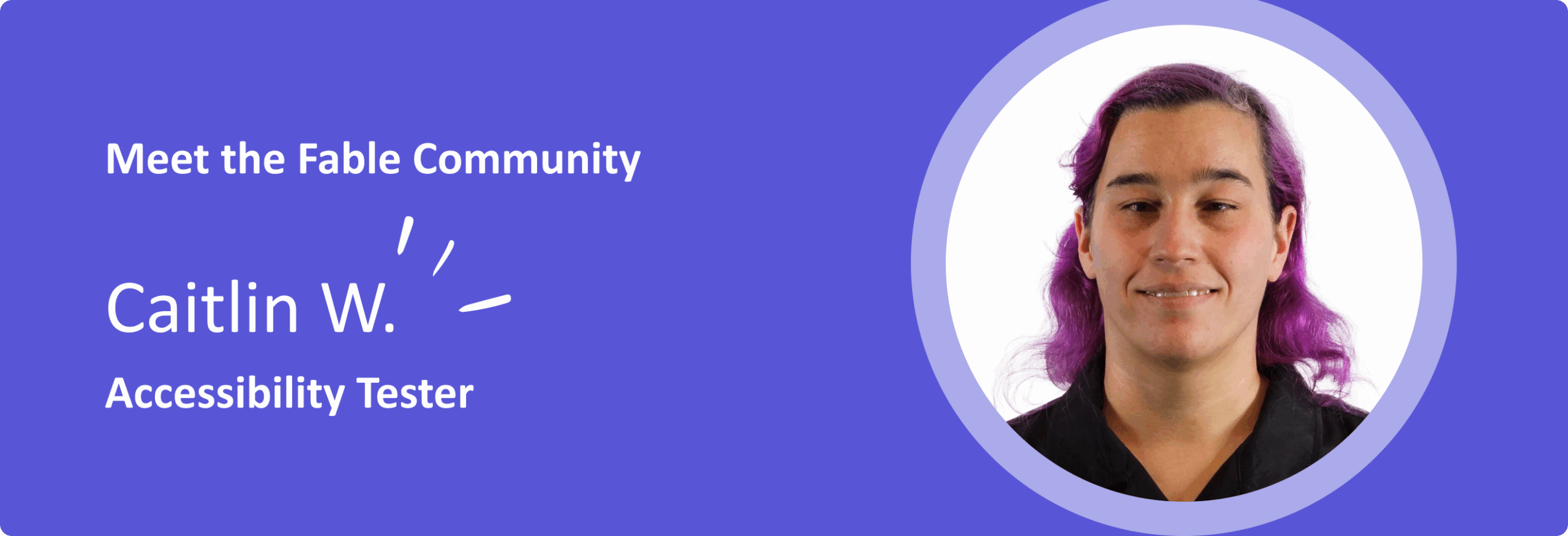 Banner graphic. The left side of the image has white text on a purple background that reads, 